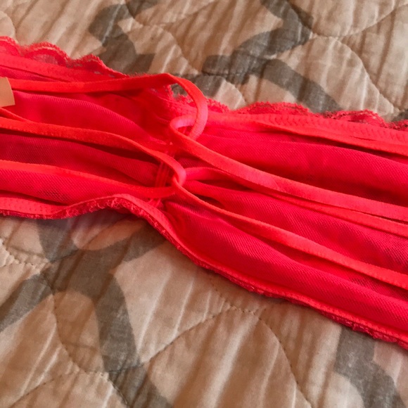 Free People Essential Lace Bandeau in HOT PINK - Picture 5 of 7